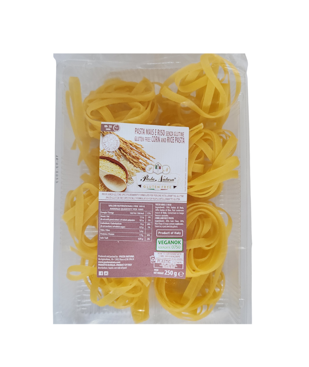 Tagliatelle Italian Pasta Made Of Corn And Rice Gluten Free Vegan