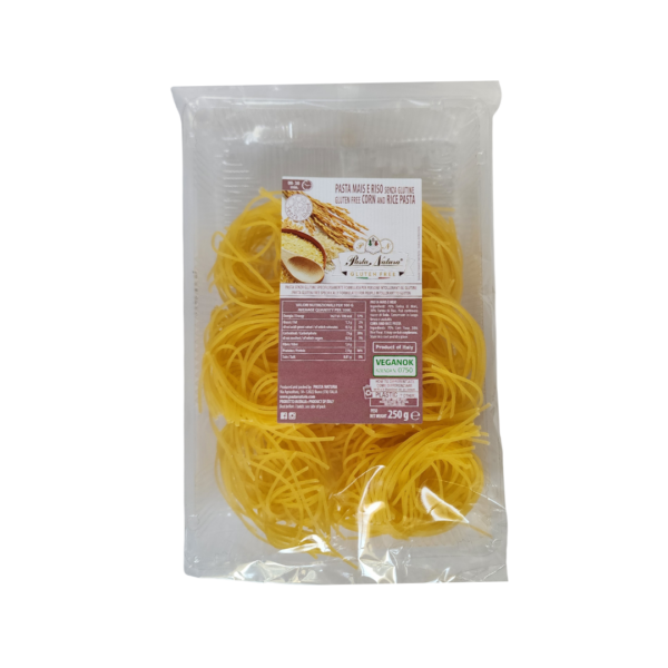 Spaghetti Italian Pasta made of Corn and Rice Gluten Free Vegan 250 Grams