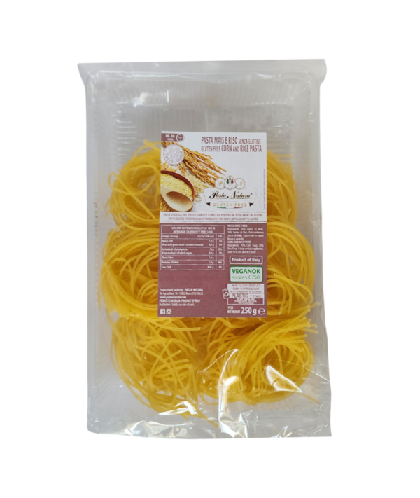 Spaghetti Italian Pasta made of Corn and Rice Gluten Free Vegan 250 Grams